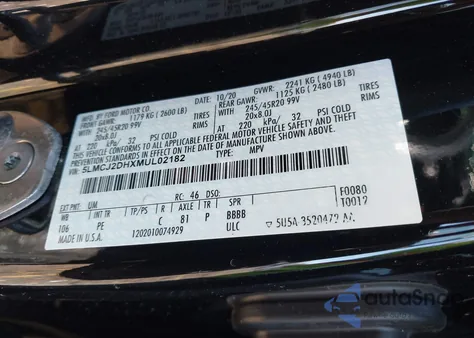 2021 Lincoln Corsair Reserve z USA, uszkodzony, nr VIN 5LMCJ2DHXMUL02182